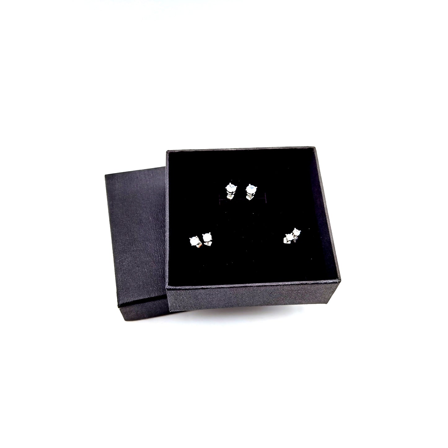 Swarovski Crystal Solitaire Earrings ( Set of 3)