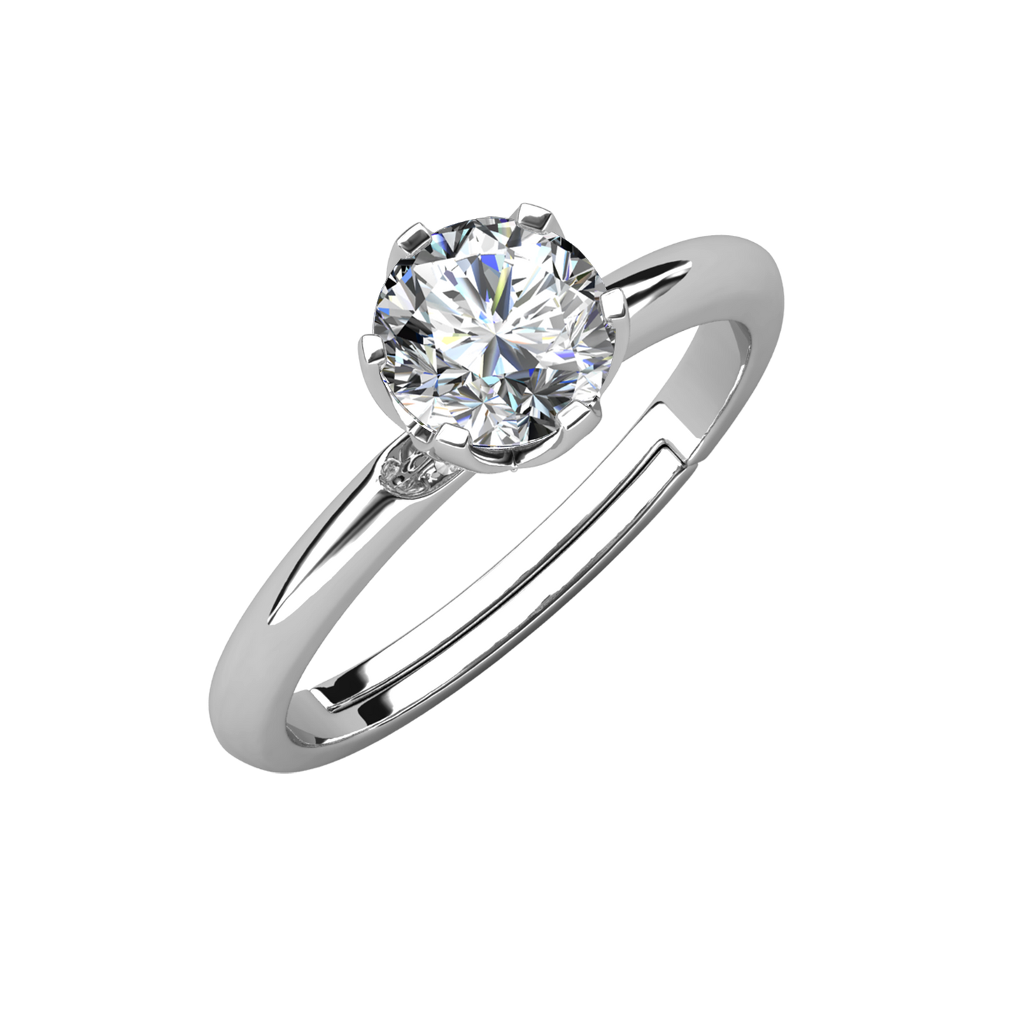 Brilliant Cut Lab Grown 1ct Moissanite Diamond Jewellery Classic 925 Silver Solitaire