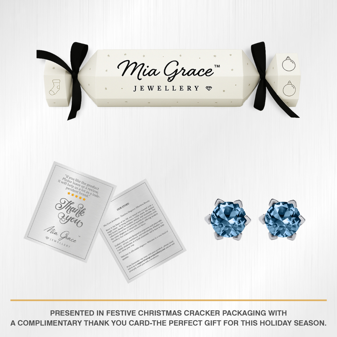 MGJ™ 925 Sterling Silver Stud Earrings with 18K Rose Gold | Colour-Change Alexandrite