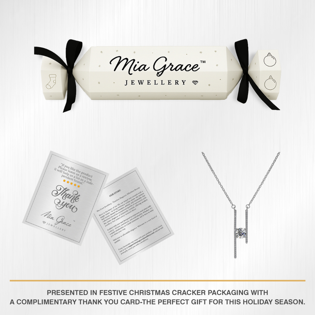 Mia Grace Jewellery MGJ™ 1ct Moissanite H Pendant Necklace | 925 Sterling Silver