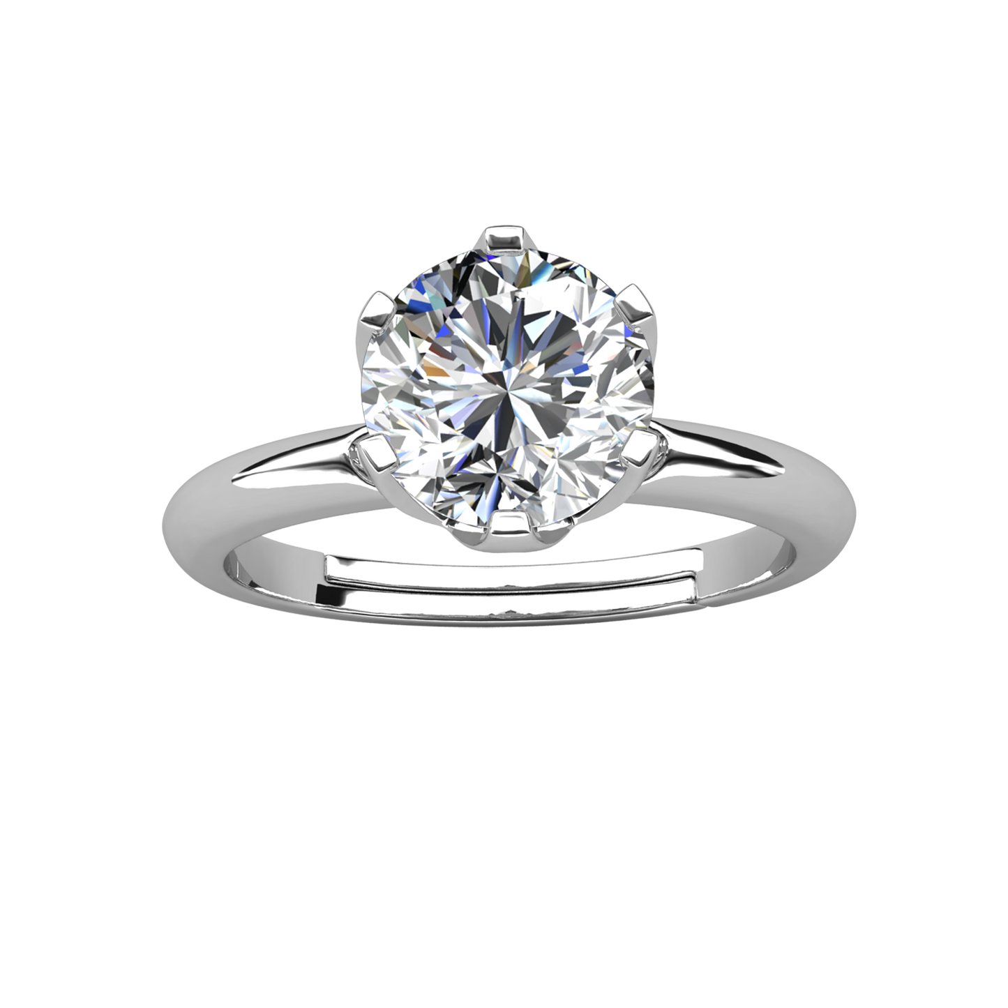 Brilliant Cut Lab Grown 1ct Moissanite Diamond Jewellery Classic 925 Silver Solitaire