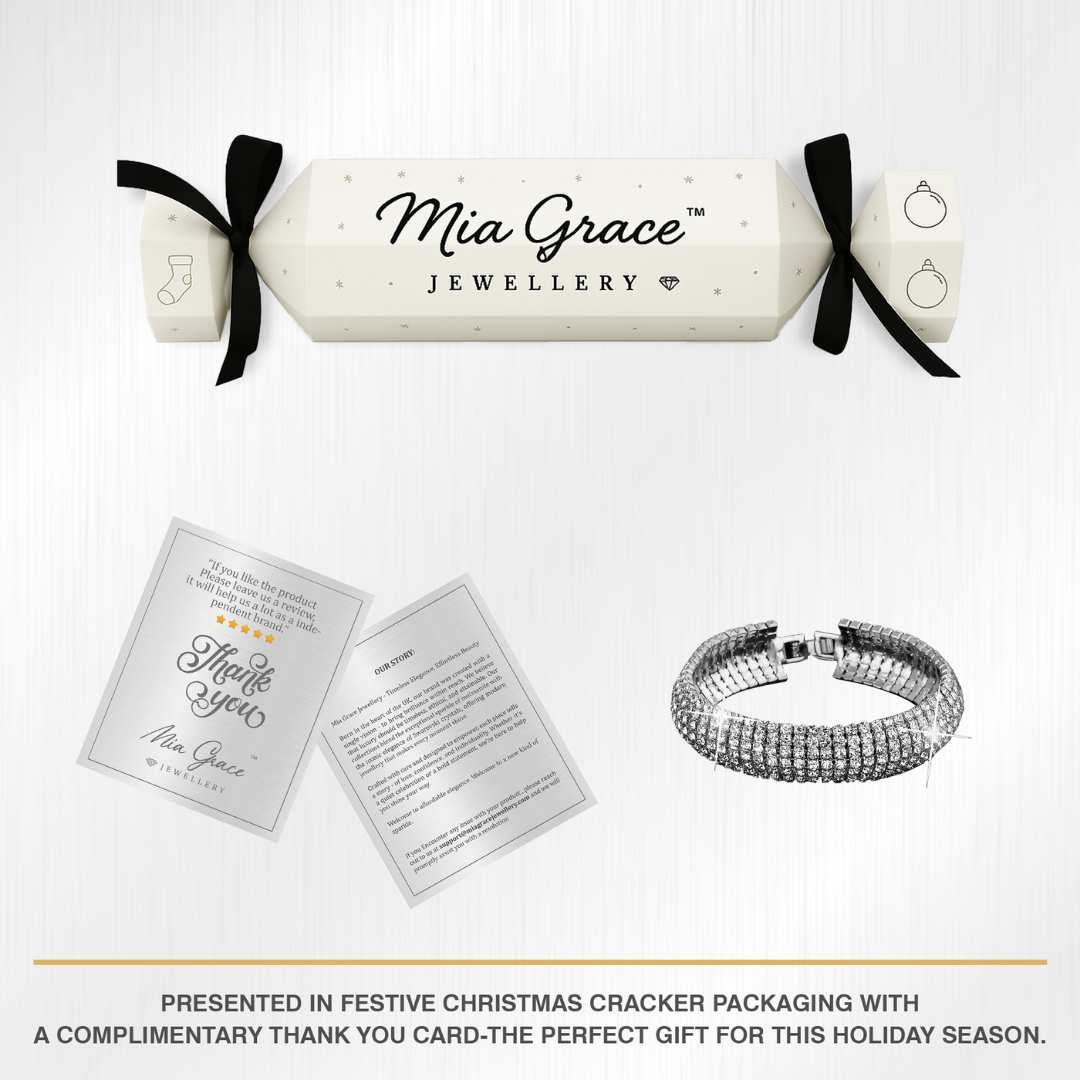 Five Row Bracelet Encrusted with Crystals from Swarovski