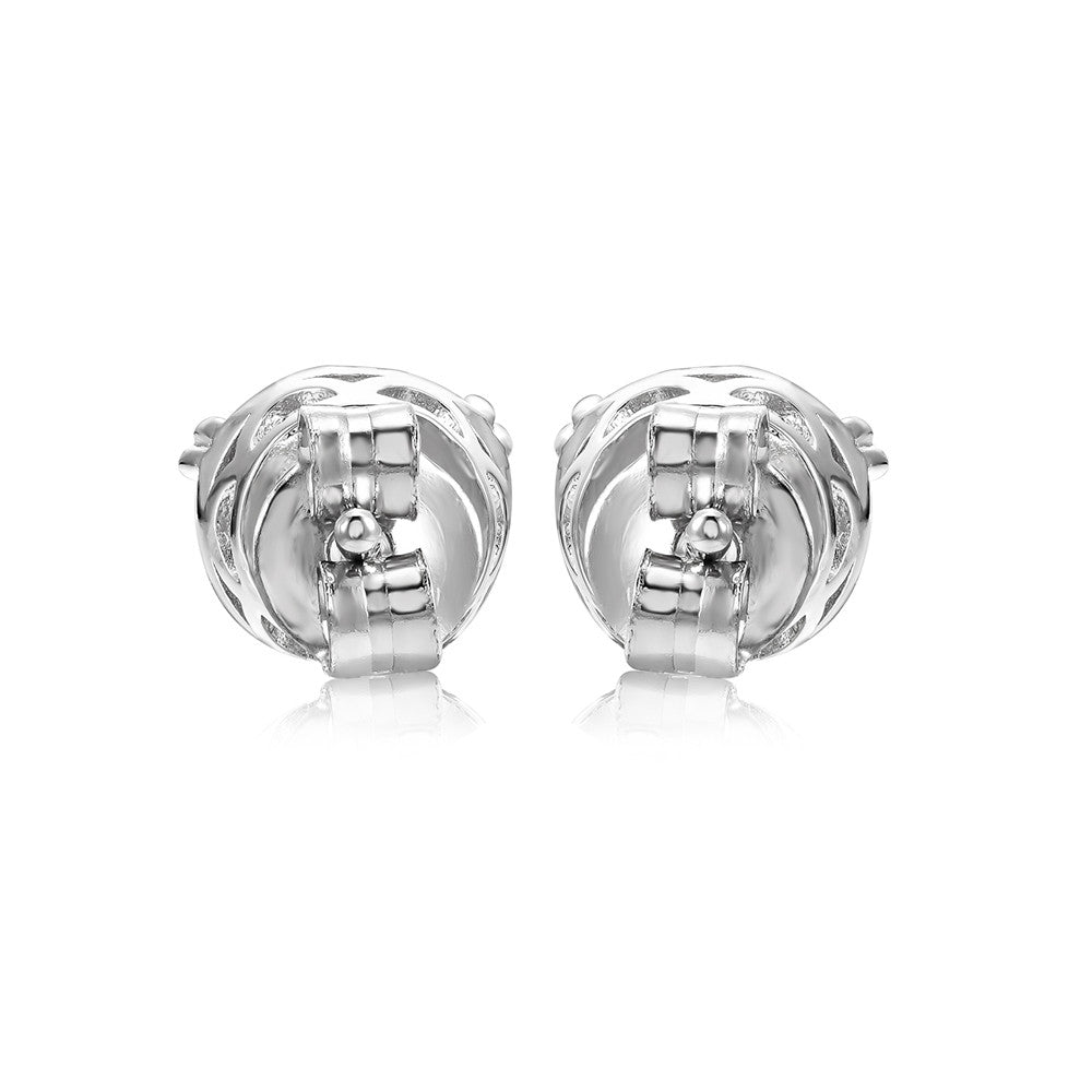 Perfect White Moissanite Diamond Fine Jewellery 925 Sterling Silver Classic Solitaire Stud Earrings