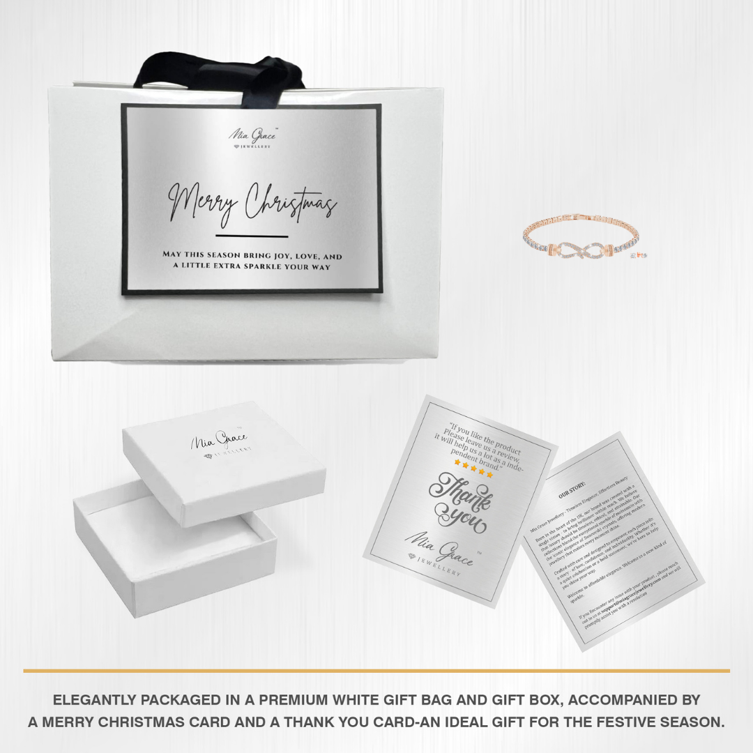 Pave Infinity Tennis Bracelet & Earring Set