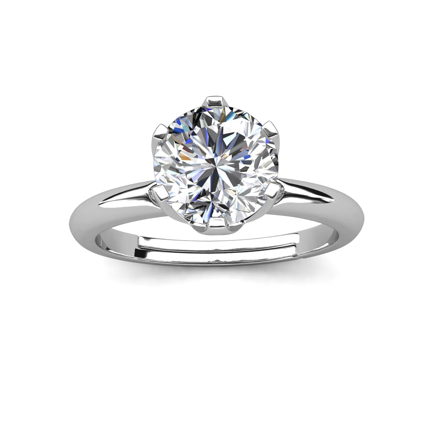 Brilliant Cut Lab Grown 1ct Moissanite Diamond Jewellery Classic 925 Silver Solitaire