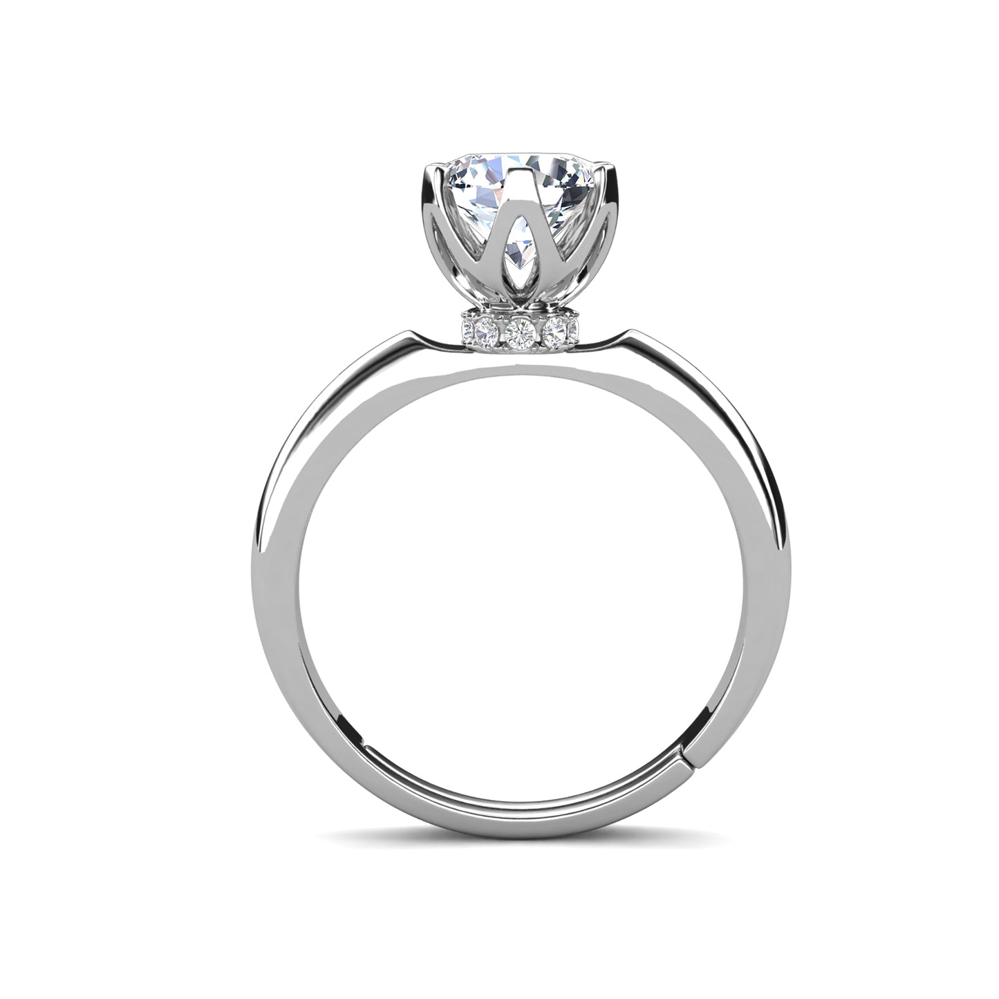 Brilliant Cut Lab Grown 1ct Moissanite Diamond Jewellery Classic 925 Silver Solitaire