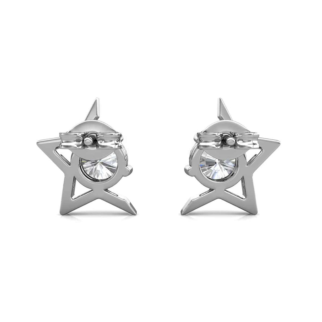 Star Moissanite Diamond Earrings.