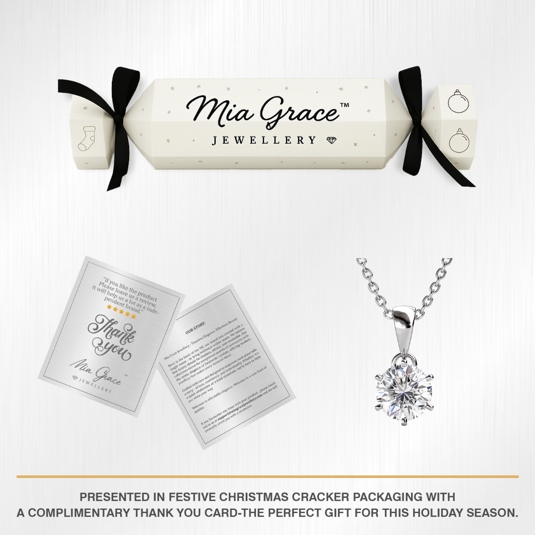 MGJ™ 1ct Moissanite Solitaire Pendant Necklace | 925 Sterling Silver