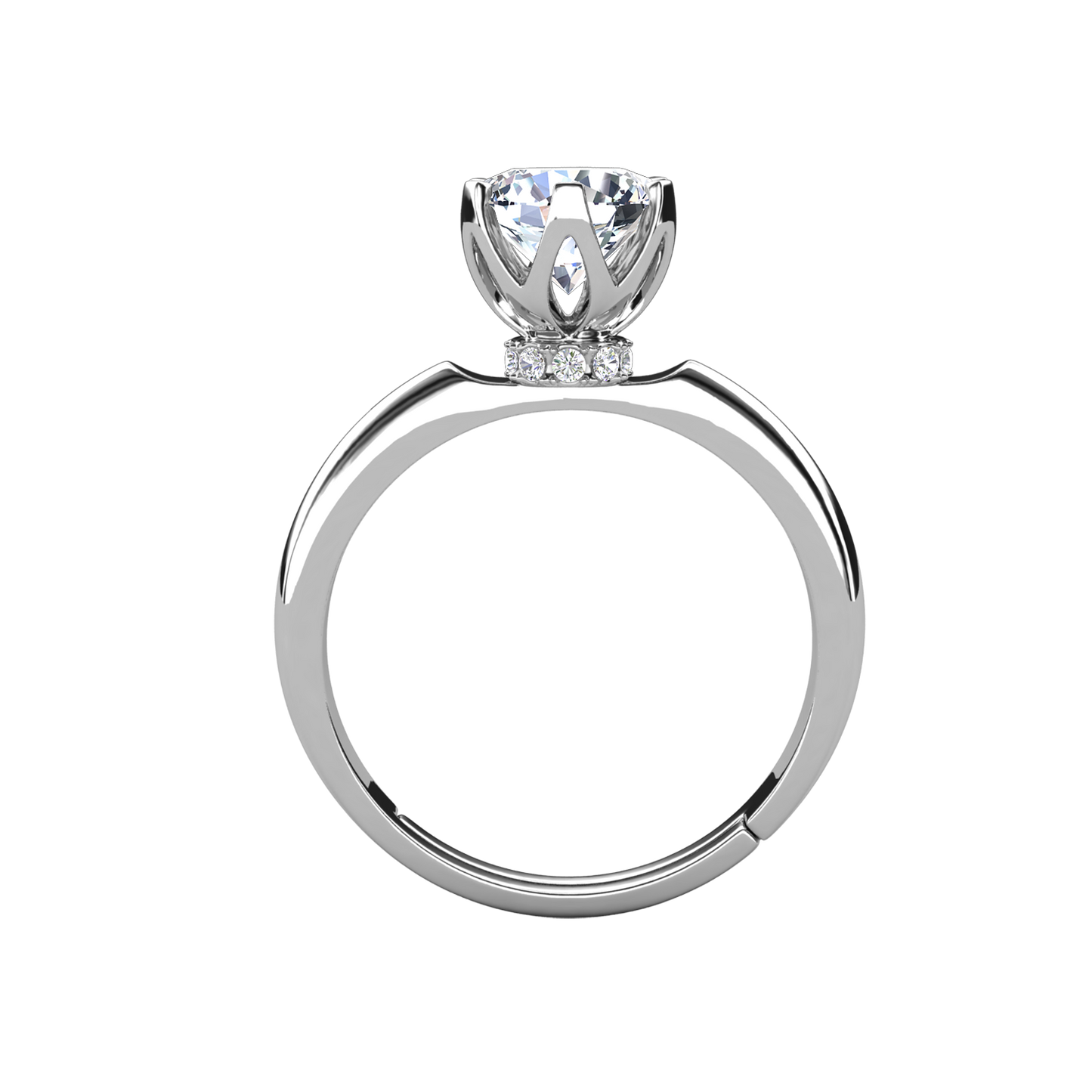 Brilliant Cut Lab Grown 1ct Moissanite Diamond Jewellery Classic 925 Silver Solitaire