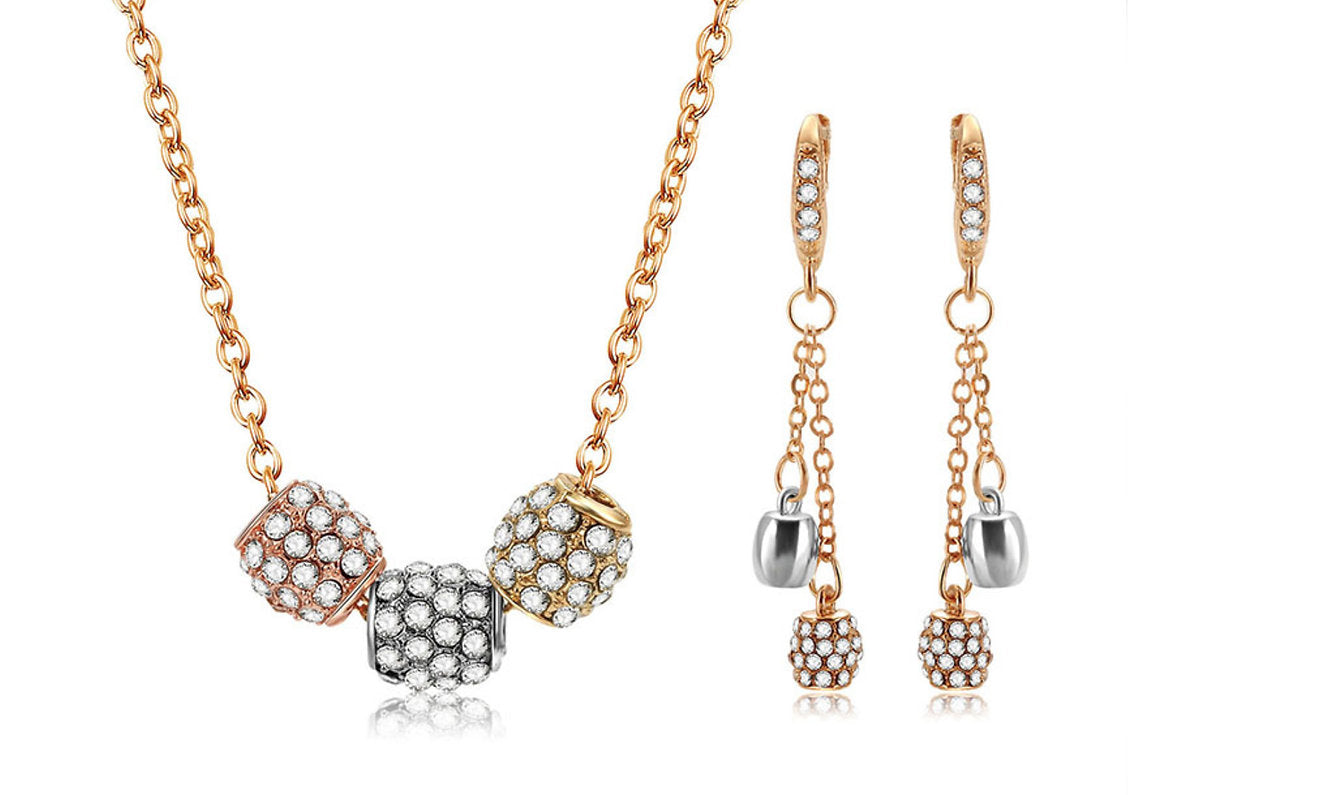 Trinity Barrell Luxury Necklace & Earrings Set