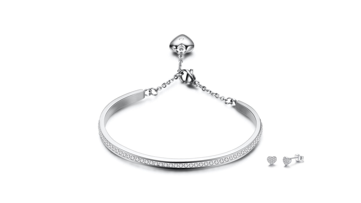 Aurora Bangle and Earrings