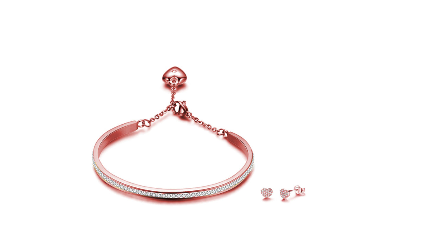 Aurora Bangle and Earrings