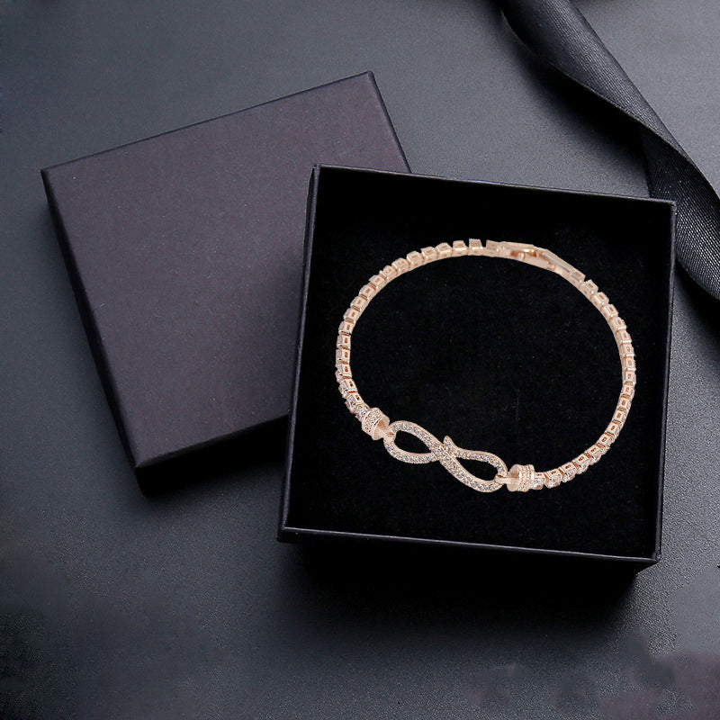 Pave Infinity Tennis Bracelet & Earring Set