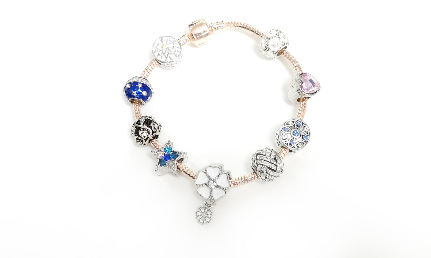 Merry Christmas Charm Bracelet Box Set Encrusted with Crystals from Swarovski