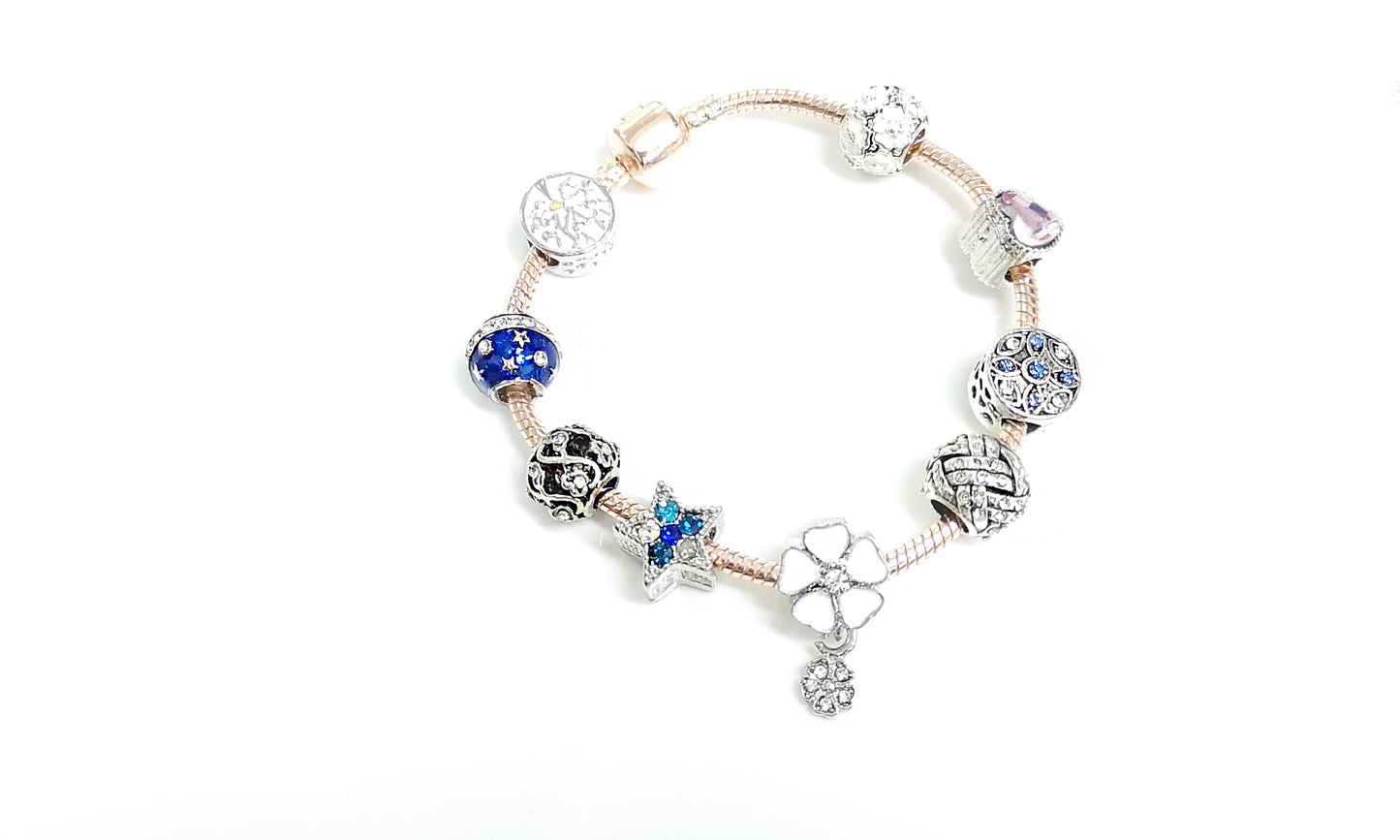 Merry Christmas Charm Bracelet Box Set Encrusted with Crystals from Swarovski