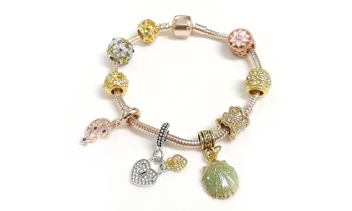 Merry Christmas Charm Bracelet Box Set Encrusted with Crystals from Swarovski