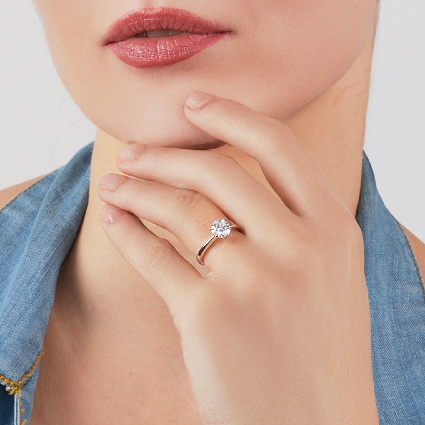 18K Gold Plated 925 Silver Moissanite Diamond 1 Carat