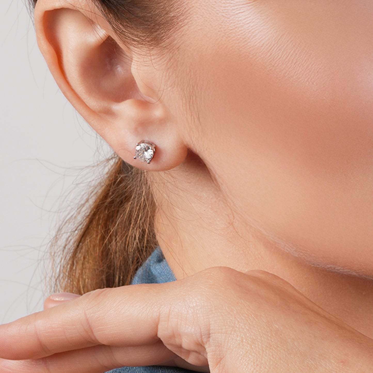 MGJ™ 1ct Moissanite Earrings Studs | 925 Sterling Silver