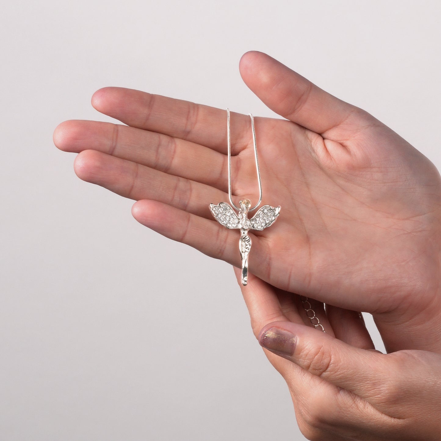 Guardian Angel Necklace With Crystals From Swarovski