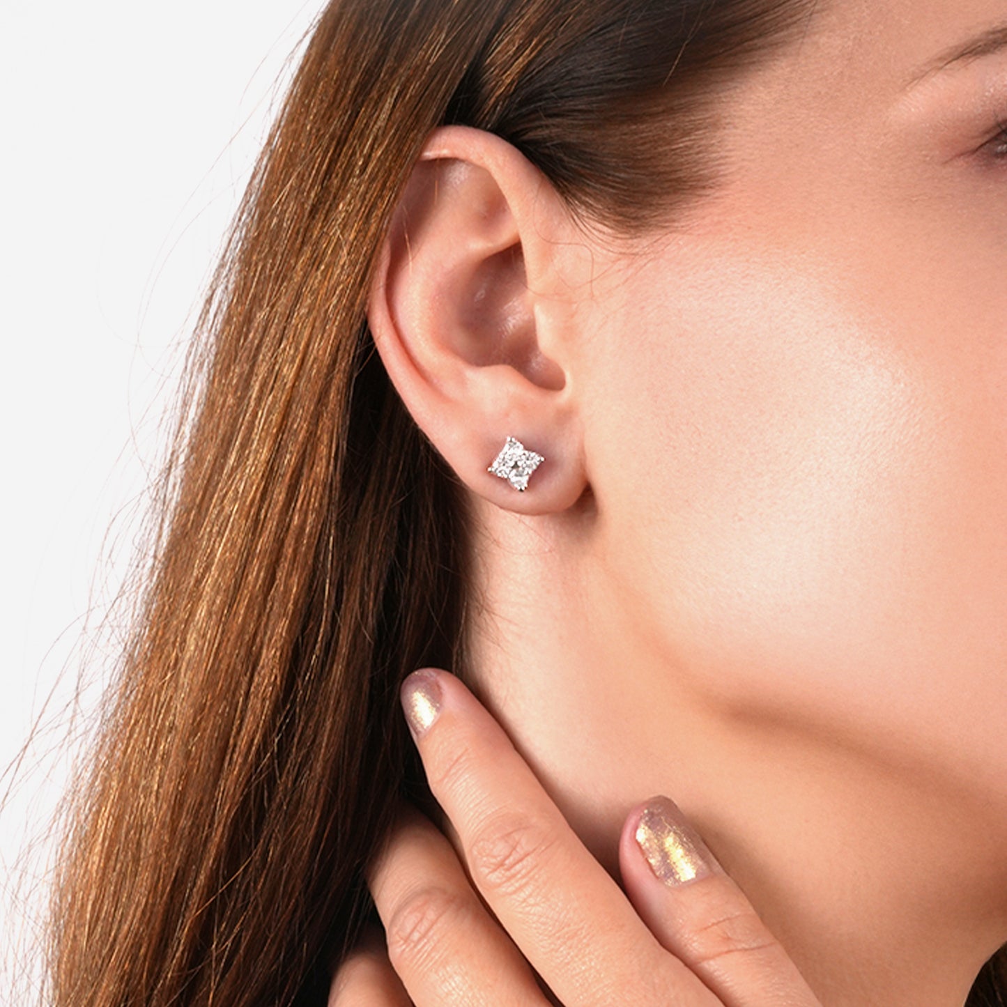 Sweet Square Stud Earrings