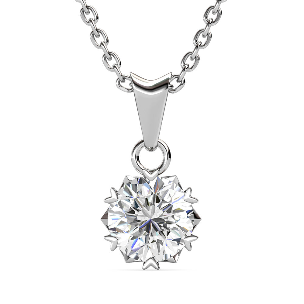 MGJ™ 1ct Moissanite Heart Pendant Necklace 925 Sterling Silver