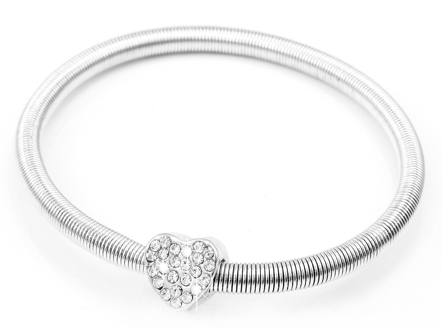 Heart Charm Bangle
