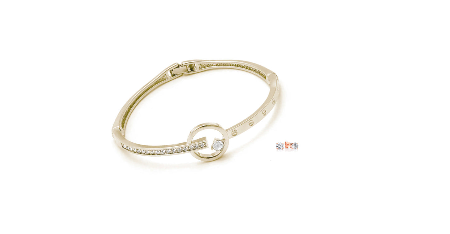 Halo Bangle & Earrings