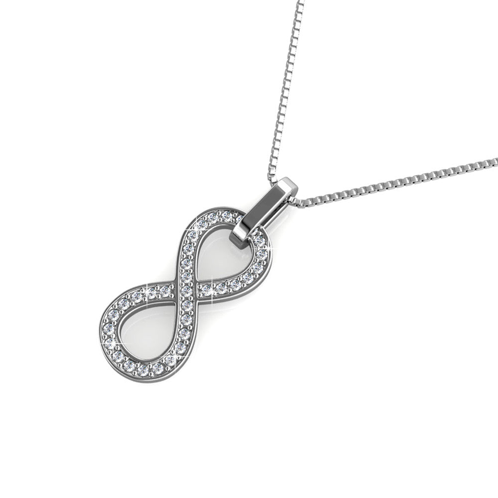 Moissanite Diamond Jewellery 925 Silver Infinity Love Pendant Necklace