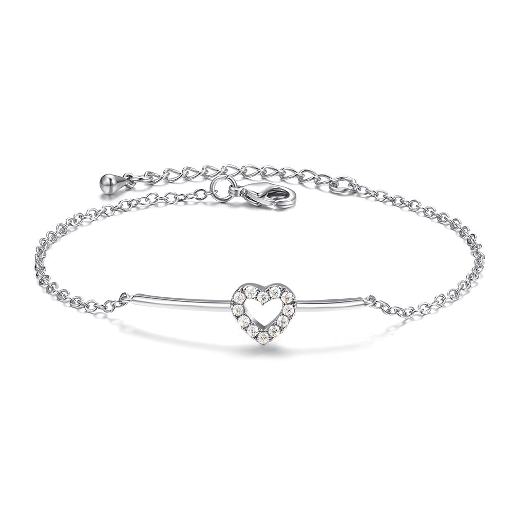Pave Heart Bracelet