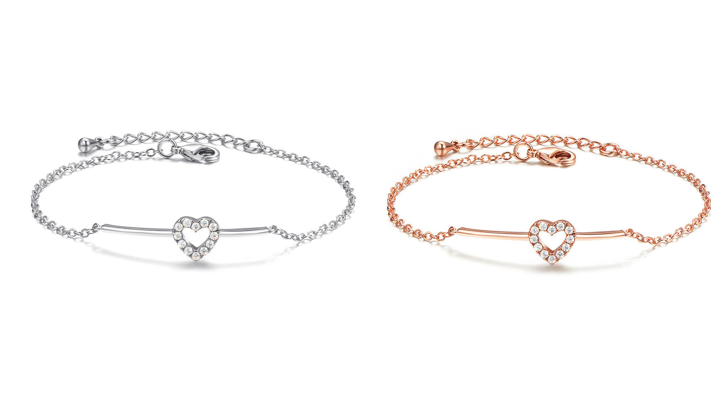 Pave Heart Bracelet