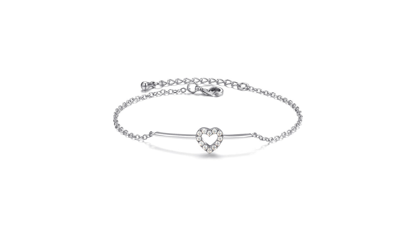Pave Heart Bracelet