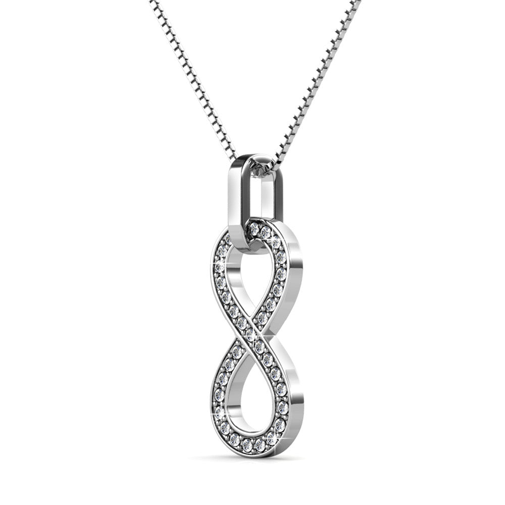 Moissanite Diamond Jewellery 925 Silver Infinity Love Pendant Necklace