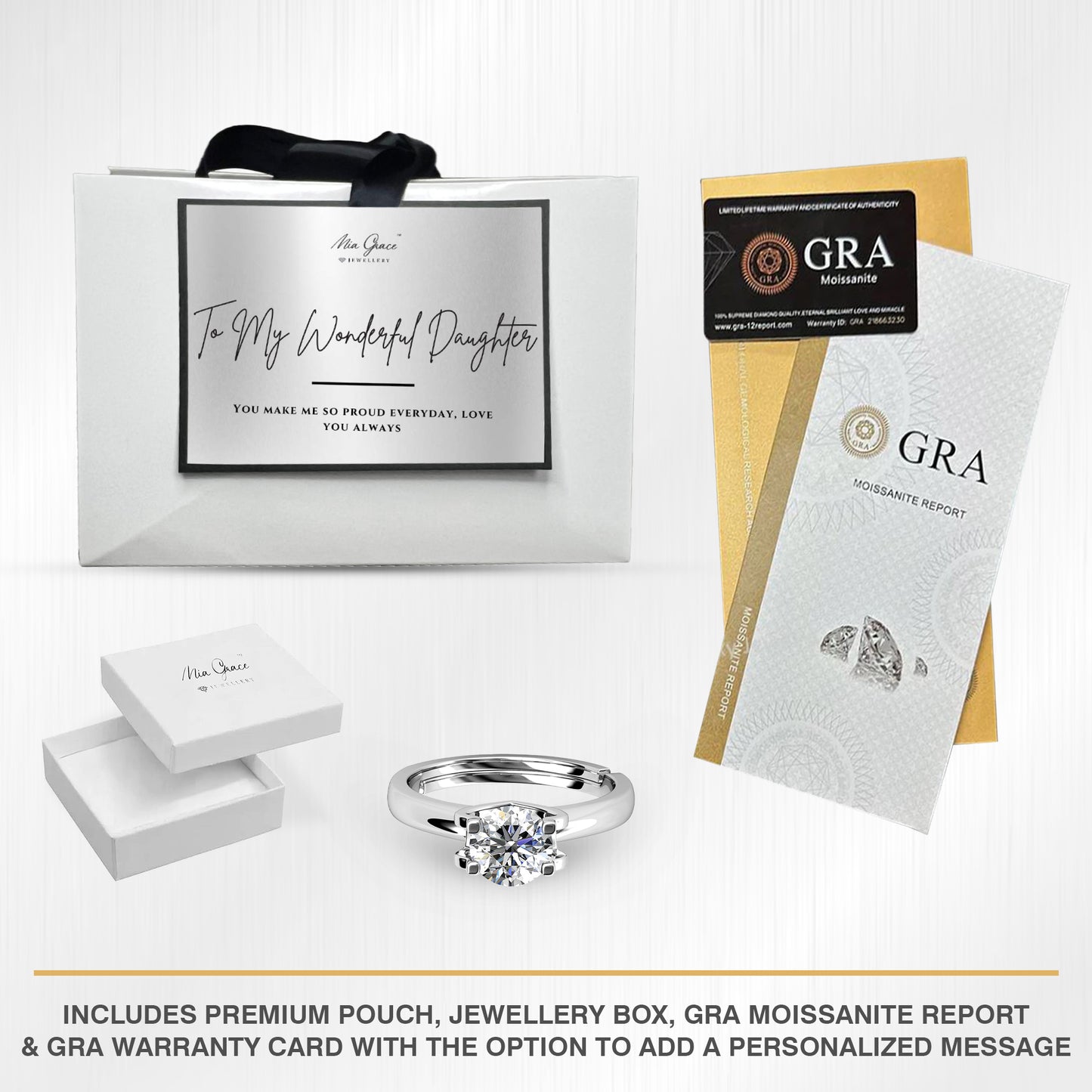 18K Gold Plated 925 Silver Moissanite Diamond 1 Carat