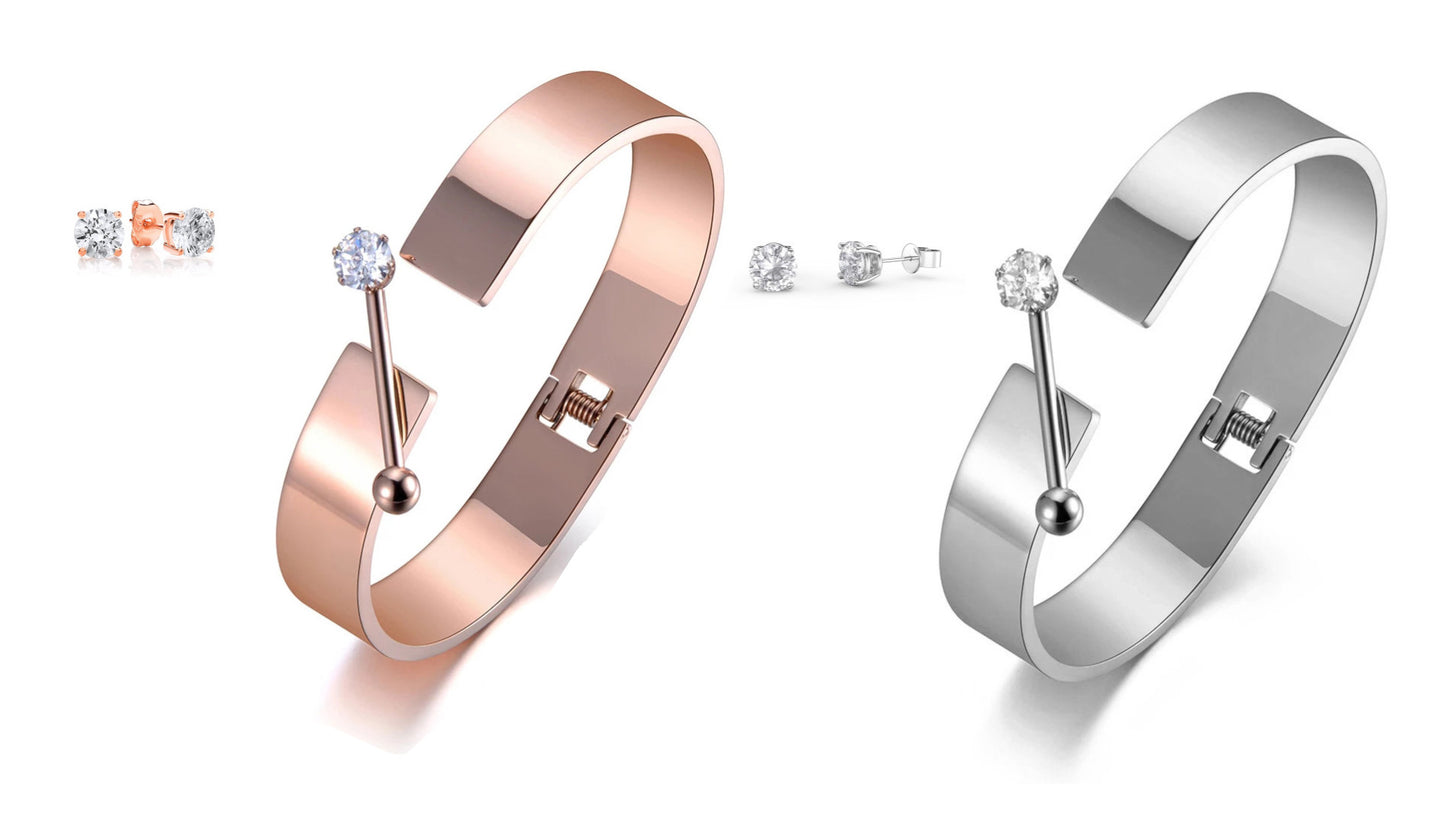 Solitaire Cuff Bangle