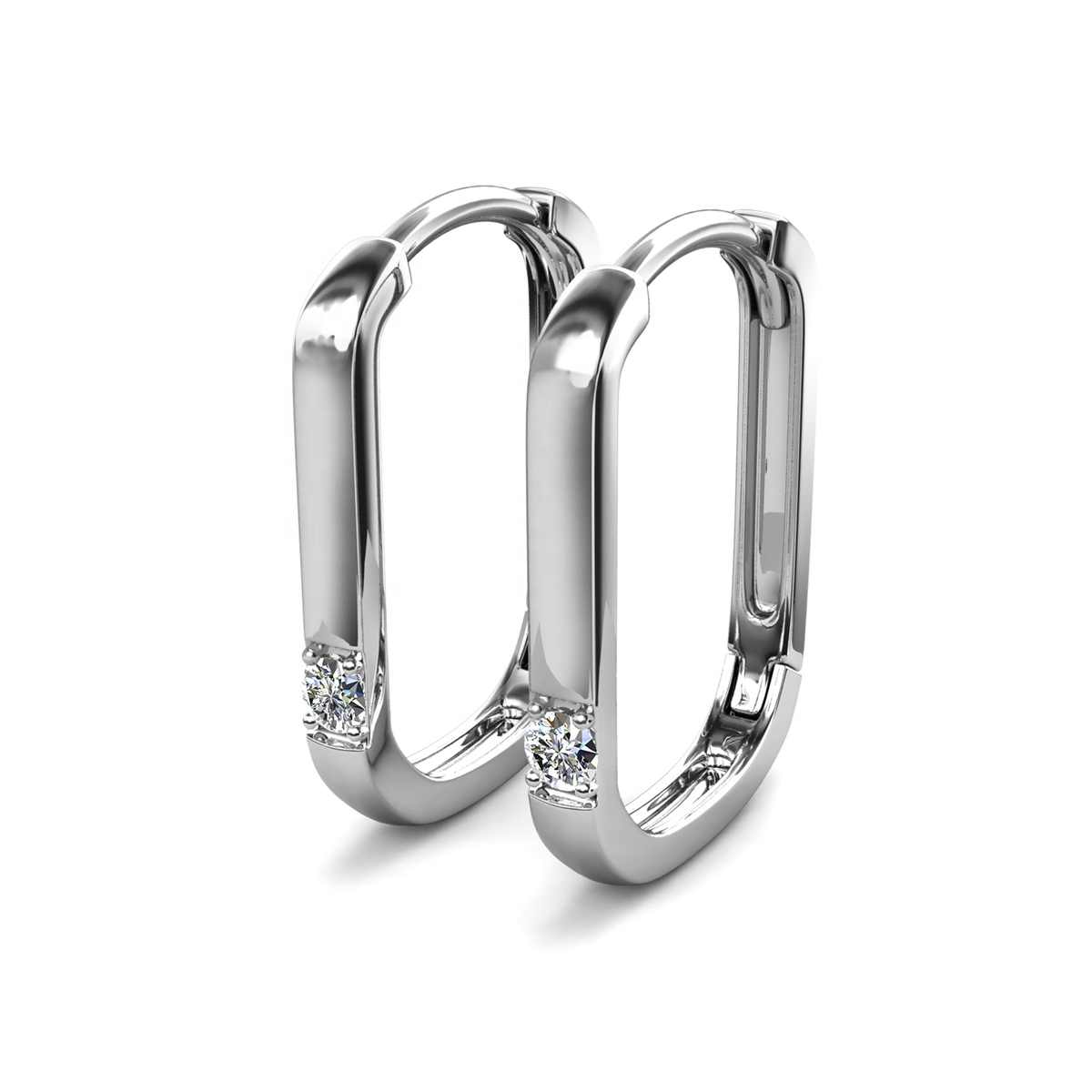 925 Silver Moissanite Loop Earrings