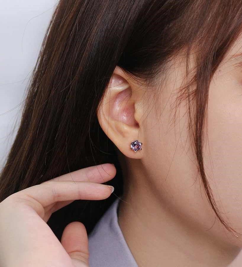 Silver 925 Women Jewelry Round Cut Alexandrite Gemstone