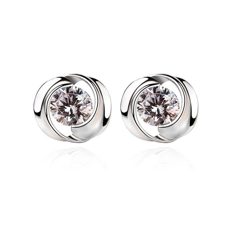 925 Crystal Stud Earrings