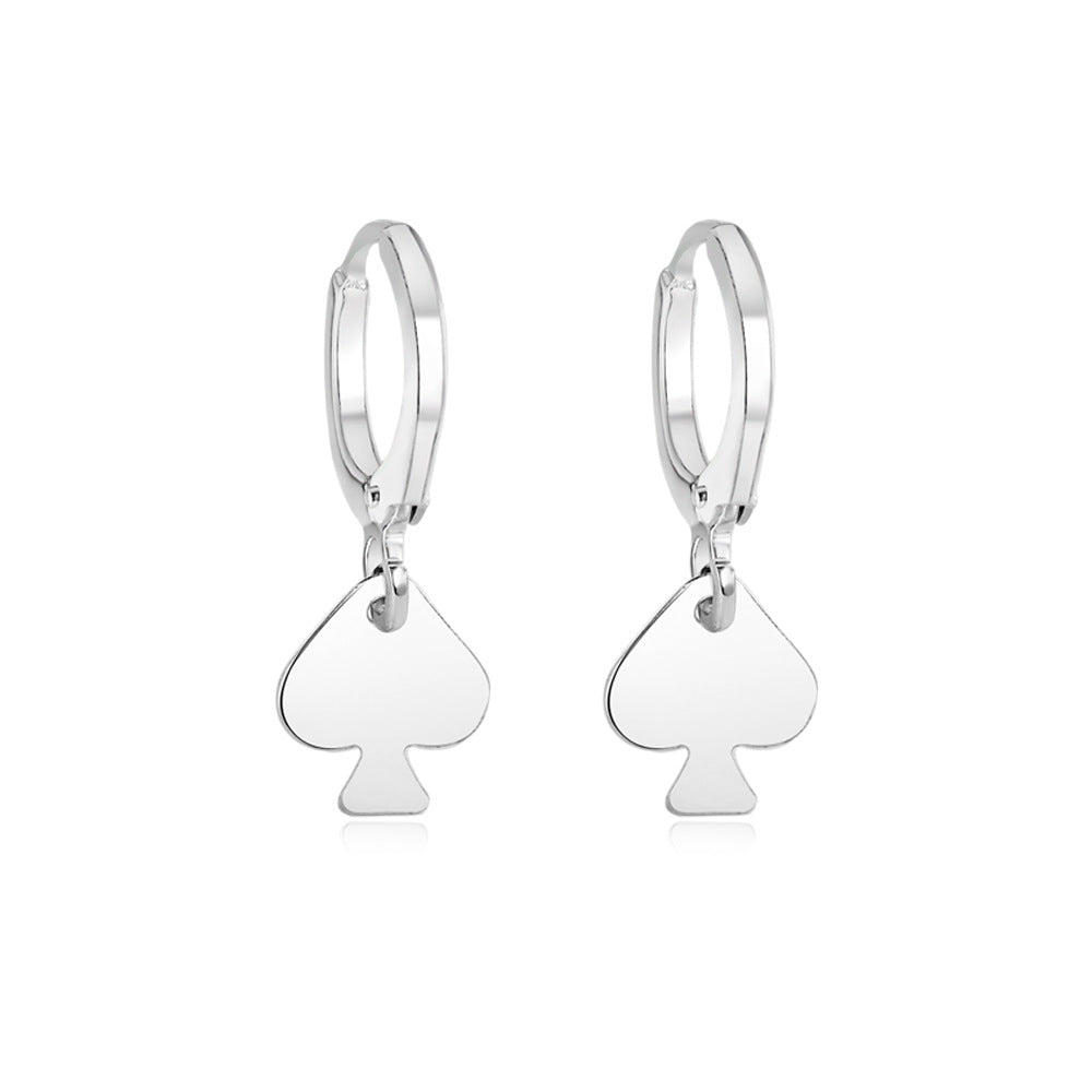 925 Heart Drop Earrings