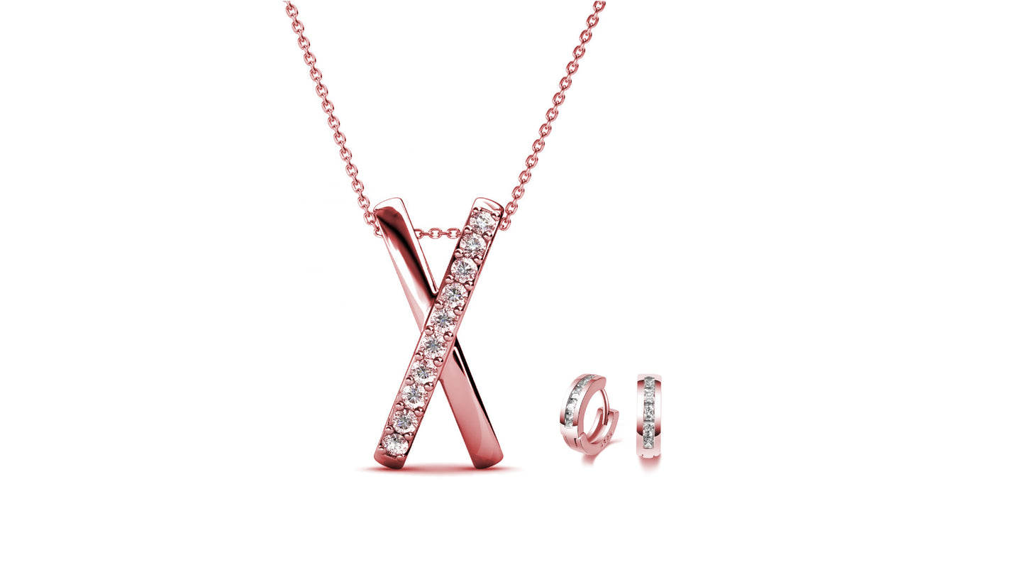 Duo X Pendant and Earrings