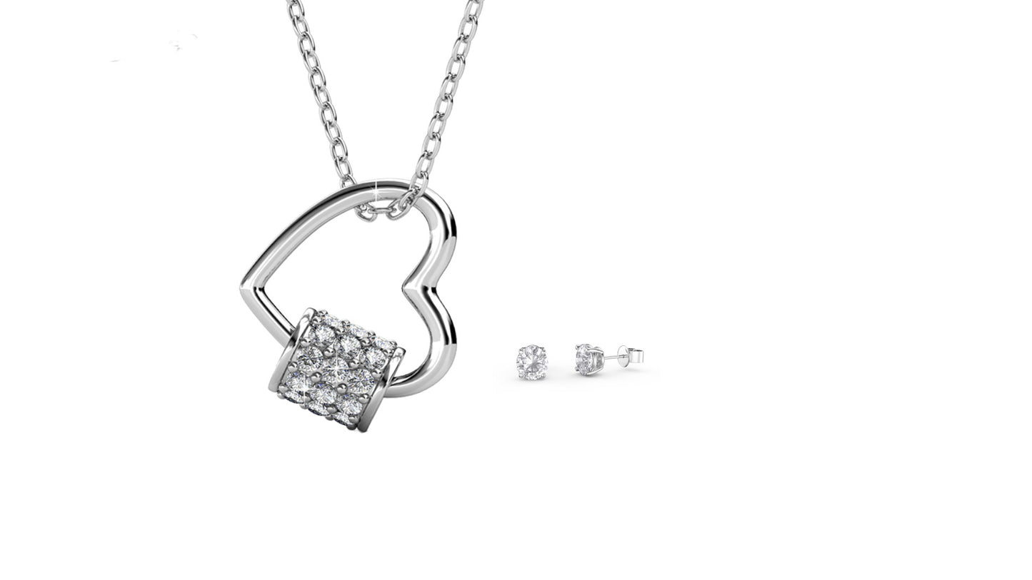 Love Pendant and Earring Set