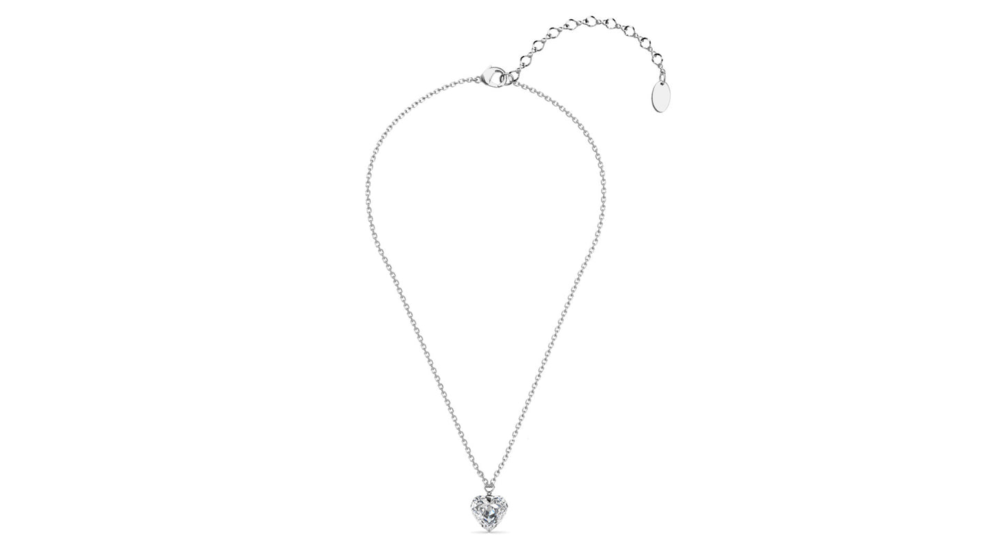 Clear Heart Set Silver