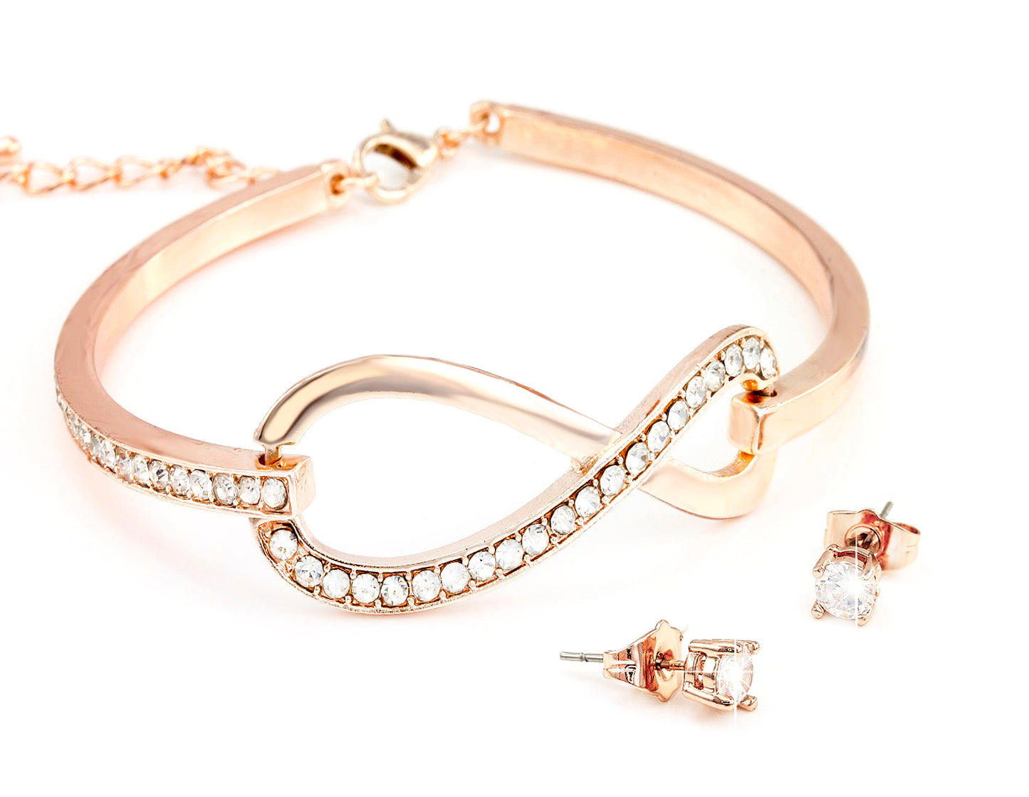 Infinity Bangle and Earring Set
