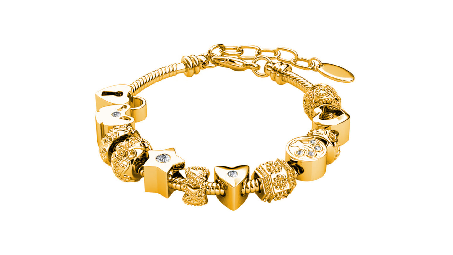 Stars & Heart Charm Bracelet
