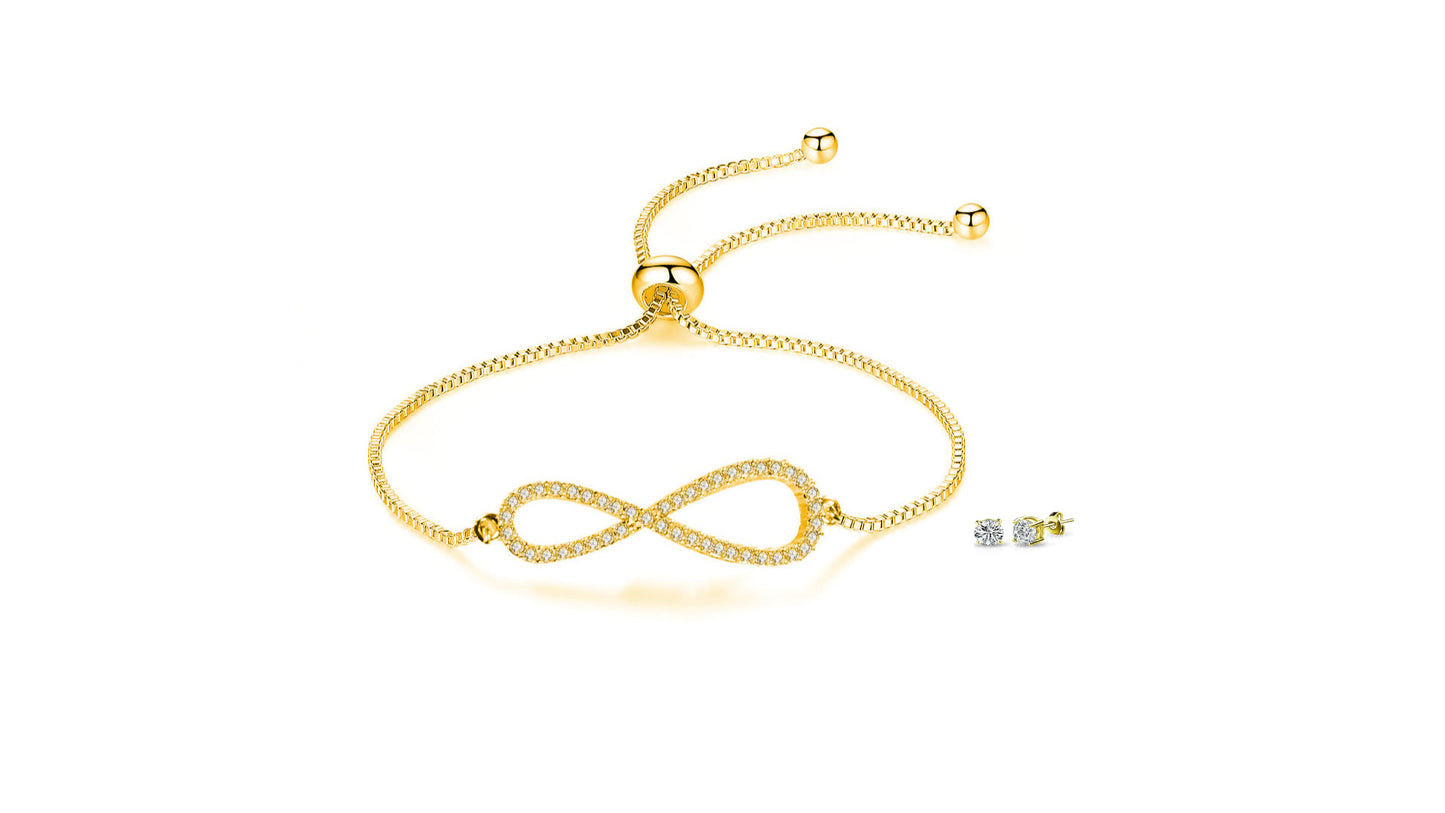 Infinity Bracelet & Earring Set