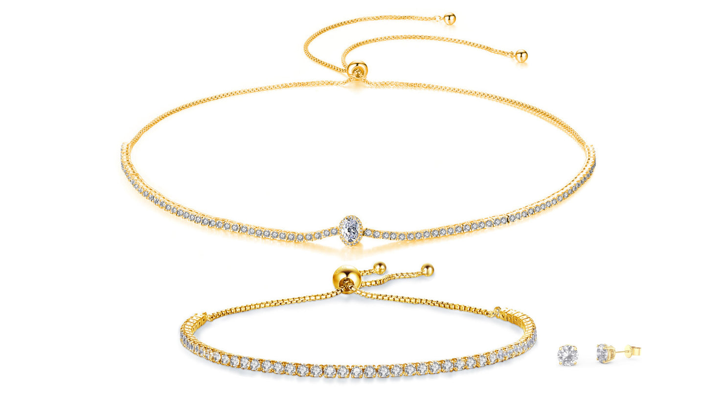 Pave Tri Set