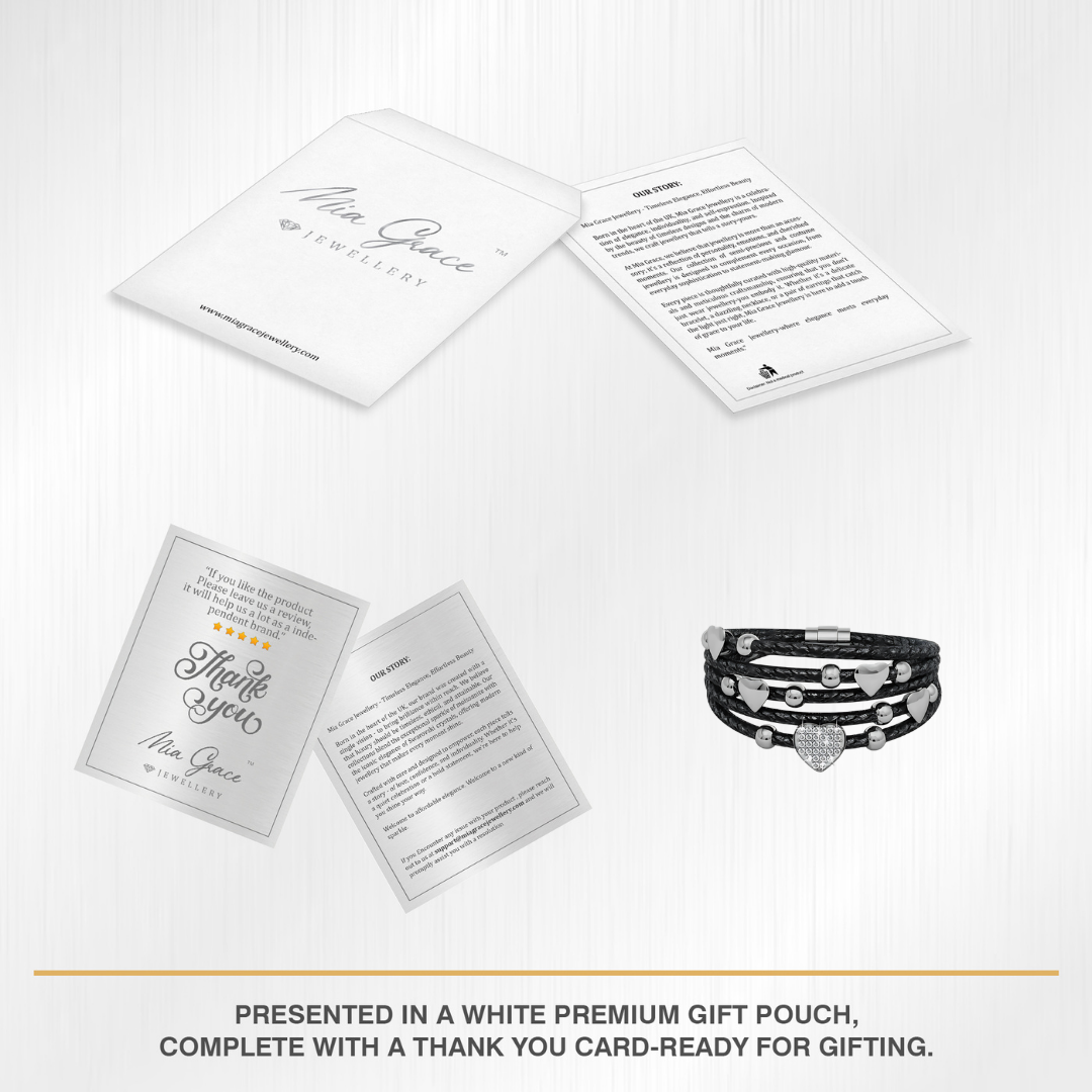 Leather Heart Bracelet