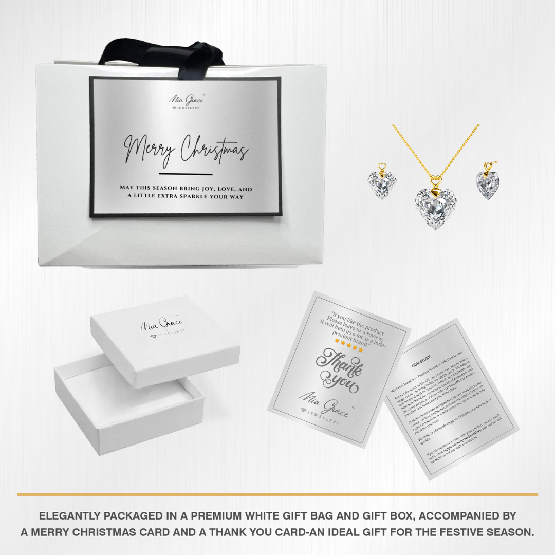Clear Heart Set Silver