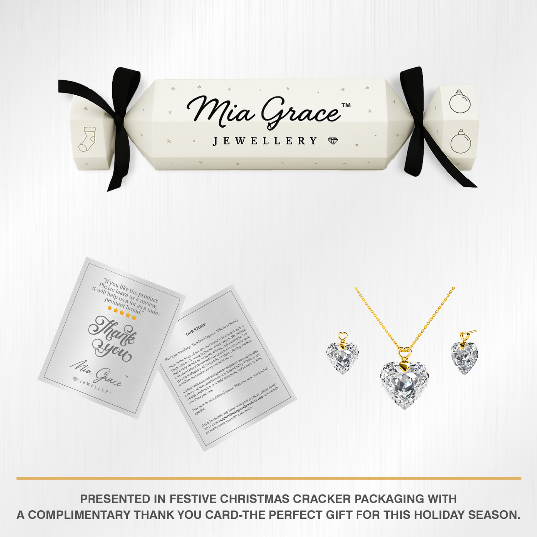 Clear Heart Set Silver