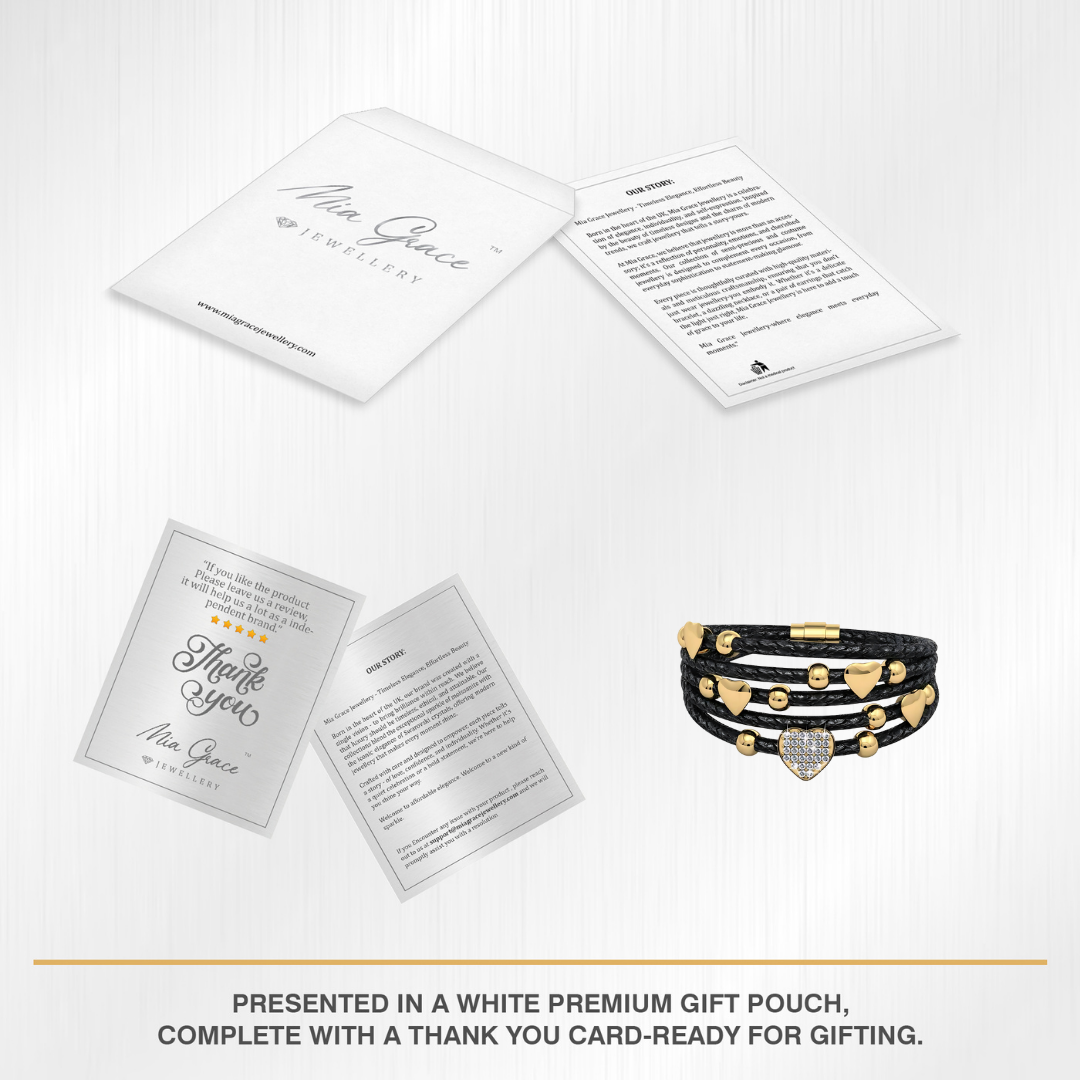 Leather Heart Bracelet