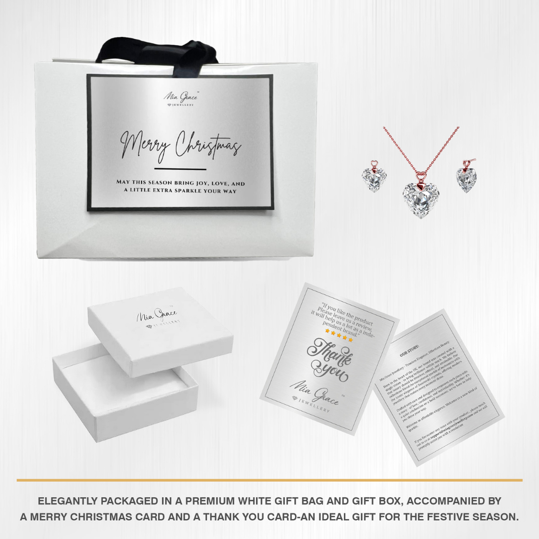 Clear Heart Set Silver